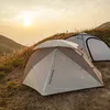 NatureHike Nebula 2 Person 20D Nylon Silikonbeläggning Vattentät ryggsäckning Tält Ultralight Mountain Camping Tents X Cross Bar and Shelters