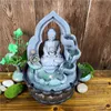 Dekorative Objekte Figuren innenluft humidifie Wasserfall Brunnen Office Tabletop Entspannung Ansicht mit LED Lucky Feng Shui Buddha