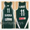 # 11 Goran Dragic Eslovenia EuroBasket 2011 Trikot Camiseta de baloncesto de calidad superior Jersey cosido personalizado Cualquier nombre de número