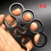 Snake Legged Two Alloy Steel Finger Tiger Four Finger Fist Designer Ring Clasp Hand Brace Self Defens