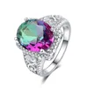 2022 Mode Persoonlijkheid Charm Dames Nieuwe Ring Klassieke Creatieve High-End Kleurrijke Zirkoon Boutique Bruiloft Diamond Ingelaid Copper Ring Topkwaliteit
