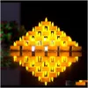 Decor Home Garden Drop Delivery 2021 Led Flameless Tealight Flicker Tea Candles Light without battery For Wedding Birthday Party Christmas