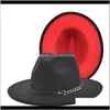 Stingy Brim Caps Hats, Scarves & Gloves Fashion Aessoriesleapord Starchain Jazz Hats Fedora Mixed Colors Cowboy Hat For Women And Men Winter