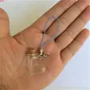 Mini bouteilles en verre pendentifs coeurs d'amour avec chaînes fermoir pour pots de bricolage collier 2016 nouveau 10 pièces bonne quantité