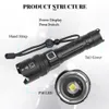 Powerful XHP50 Led Flashlight Torch Light Torches Usb Rechargeable Waterproof Lamp Ultra Brigh For Outdoor Travel Hunting