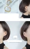 Simple Female Hoop Earrings High End European and American French Geometrical Smooth Surface Huggie Earings Jewlry for Women