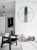 Horloges murales Grande horloge de luxe nordique moderne en métal or Espagne bois montres silencieuses décor à la maison salon décoration cadeau