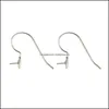 Sieraden-instellingen Fishhook Earring Lege Base Simple Earwire 925 Sterling Sier Sieraden DIY Bevindingen voor Pearl Party Drop Levering 2021 SKE6