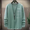 2021 Autumn New Oversized Men T-shirts O-Neck Letter Printed Cotton T Shirt Long Sleeve Casual Top Tees Plus Size 6XL 7XL 8XL G1229