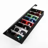 8 grilles de stockage présentoir grille boîte pour lunettes lunettes de soleil bijoux montrant avec support Cove 48 5x18x6CM 210914236f