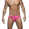 Zwemshorts Trunks Floral Print Mens Badpak Bikini Sexy Badmode Voor Heren Penis Push Up Swim Sortes Beach Bad met gevoerde