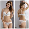 Briefs Panties Women Underwear Set Wire Free Brassiere Sexy Lace Thin 3/4 Cup Back Closure Lingerie Breathable Comfortable Solid Color Bra L2304