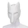 Blanc japon Anime renard Kitsune masque Cosplay accessoires de fête mascarade Costume accessoires Pub Clubwear Halloween masques