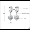 Chandelier Cubic Zircon Box Sier Diamond Earrings Dangle Women Fashion Wedding Jewelry Gift Will And Sandy 27Ige D4Zbz