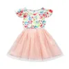 Toddler Girl Flower Dress for Kids Summer Casual Clothing Lovely Leaves Fresh Sundress Clothes Children 210529