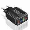 5V 5.1A 4 Usb Ports Wall Charger Eu US Uk AC Power Adapter Plugs For Iphone 7 8 11 12 13 14 Pro Max Samsung Lg android phone pc mp3