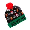 Winter Led Knitted Hats Designer Warm Pom Beanie With Moose Snowman Santa Claus Christmas Tree Jacquard Weave Gorro For Adults Mens Womens Children Head wearm