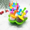 Многоцелевые Popsicle Bolds Летние силиконовые 7-луночные POPSICL Красочный DIY Мороженое Лоток Творческий Торт Выделенный Форма