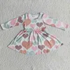 Zuoulower klein meisje schattige jurk lente kinderen kleding lange mouwen baby meisje prinses jurk boerderij kleding G1215