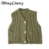 Il gilet con scollo a V Abbigliamento per bambini primaverili e autunnali per ragazzo e ragazza maglione cardigan gilet maglione bambino a due tasche 210701