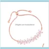 Lien, bracelets de chaîne Jewelrydesigners Bracelet de diamant plaqué platine Japon et Corée du Sud Petit Micro Set Crystal Zircon Fleur ou
