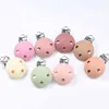 10/20/50 PCS 35 MM Round Silicone Pacifier Clips Solid No-Rusty Silicon DIY Baby Chew Holder Dummy Chain Clasps Adapter 211106