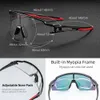 Rockbros mixte bicycl Verre polarisée intégrée frame spécial cadre sport lunettes de soleil meneuses de vélo de verre en verre lunettes Goggle9103869