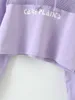HSA Femmes T-shirt lâche T-shirt de style coréen Épissage de gaze Casual Sweats à capuche Loog-Sleeve Pulls O-Cou Harajuku Sweat à capuche court 210430