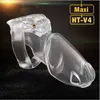 2021 New Design 100% Resin HT-V4 Male Chastity Device with 4 Penis Rings,Chastity Lock,Cock Cage,Penis Sleeve,Sex Toys For Men P0826