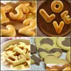 Bakeware Mutfak, Yemek Barı Ev Bahçe Fondan Kek Çikolata Dekorasyon Araçları Alfabe Numaraları Sembol Mühür Presleme Die Mutfak Bisküvi