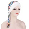 Muslimsk kvinnor hijab kemo cap skriva headscarf lång svans sträcka cancer hatt bonnet turban kors håravfall täcker islamisk huvud wrap