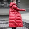 Bomull Tjock Varm Parkas Kvinna Vattentät Plus Size Coat Vinter Kvinnor Down Jacket Long Hooded för Kvinnor 210531
