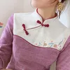 Vêtements ethniques Automne Hiver Cheongsam Épaissi 2023 Jeune fille chinoise Élégante Quotidienne Haut de gamme Robe à manches longues améliorée