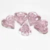 Толстые пирекс кальяны чаши 14 мм розовый любовь в форме сердца стеклянная чаша для табачных водных труб Bong Dab нефтяные буровые установки