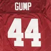 Męskie Forrest Gump 44 Alabama Moige Jersey Piłka nożna Czerwony szyte