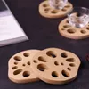 Beech Wood Coaster Lotus Root Hollow Drink Mat Round Heat Resistant Coffee Cup Pad Non-slip Mug Placemats