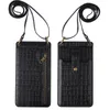 New Mobile Phone Bag Ladies Multifunctional Crossbody Vertical Retro Euro Mini Shoulder Crocodile Pattern Coin Purse