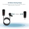 UHF Wireless Lavalier Microfoon Lavalier Revers voor Live Stream Vlog voor iPhone Android Phone 50m bereik met adapter DSLR