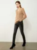 Pull minimalisme automne d'hiver pour femmes Fasion 100% WoolCashmere Solide TurtLeneck Pull Sweater Femme 12040849 210527