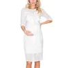 Maternity Dresses Lace Pregnant Dress For Clothes Summer Pregnancy Pography Props Evening Party Black/White Half Sleeves S-XL