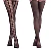 coxa altos apertados lingerie fishnet meia sexy lace top suspender sheer intimates bodysuit pantyhose jogos y1119