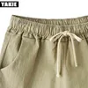 Летние конфеты цвет женские шорты случайные стиль женские шорты плюс размер хлопчатобумажные льняные шорты женские FEMININOS 210519