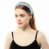 6 pièces bandeaux pour femmes filles haut noeud Organza tresse bandeaux Turban filles bandeaux mode perle Bandana élastique cerceaux de cheveux