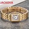 Vrouwen kijken Fashion Classic Panthere 316l roestvrijstalen kwarts Gemstone voor Lady Gift Top Kwaliteit met design polshorloge Montres de L 283J