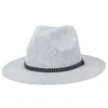 Fedoras Homme Femme Feutre Fedora Chapeau Pour Femmes Hommes Jazz Panama Cap Femme Homme Casquettes Large Bord Chapeaux Automne Hiver En Gros Cadeau De Noël