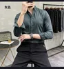 Männer Casual Hemden Hemd High-end-Koreanischen Stil Schlank Frühling Und Herbst Langarm Trend Formale Tragen Business