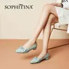 Sophitina Soft Sweet Woman Flats Buty Butterfly-Knot Comfort Casual Wiosna Jesień Siated Toe Walking Ladies Fo307 210513