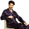 Mens Silk Satin Pyjama Pyjama Set Nachtkleding Set Loungewear U.S. S, M, L, XL, XXL, XXXL, 4XL__FITS All Seasons 211110