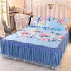 Jupe de lit en coton de haute qualité Chambre à coucher Accueil Matériau confortable Peut dormir Drap de lit nu avec taie d'oreiller Literie F0034 210420