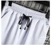 Men Sets White Fashion Hip Hop Tracksuits Male T Shirts Shorts Two Pieces Sports Tee Shirts Shorts Men's Track suit Oversize 4XL 210722